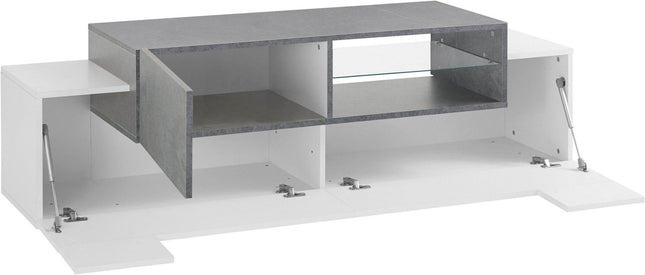 Porta tv NEW CORO 160 cm 1 anta battente + 2 ante a ribalta.