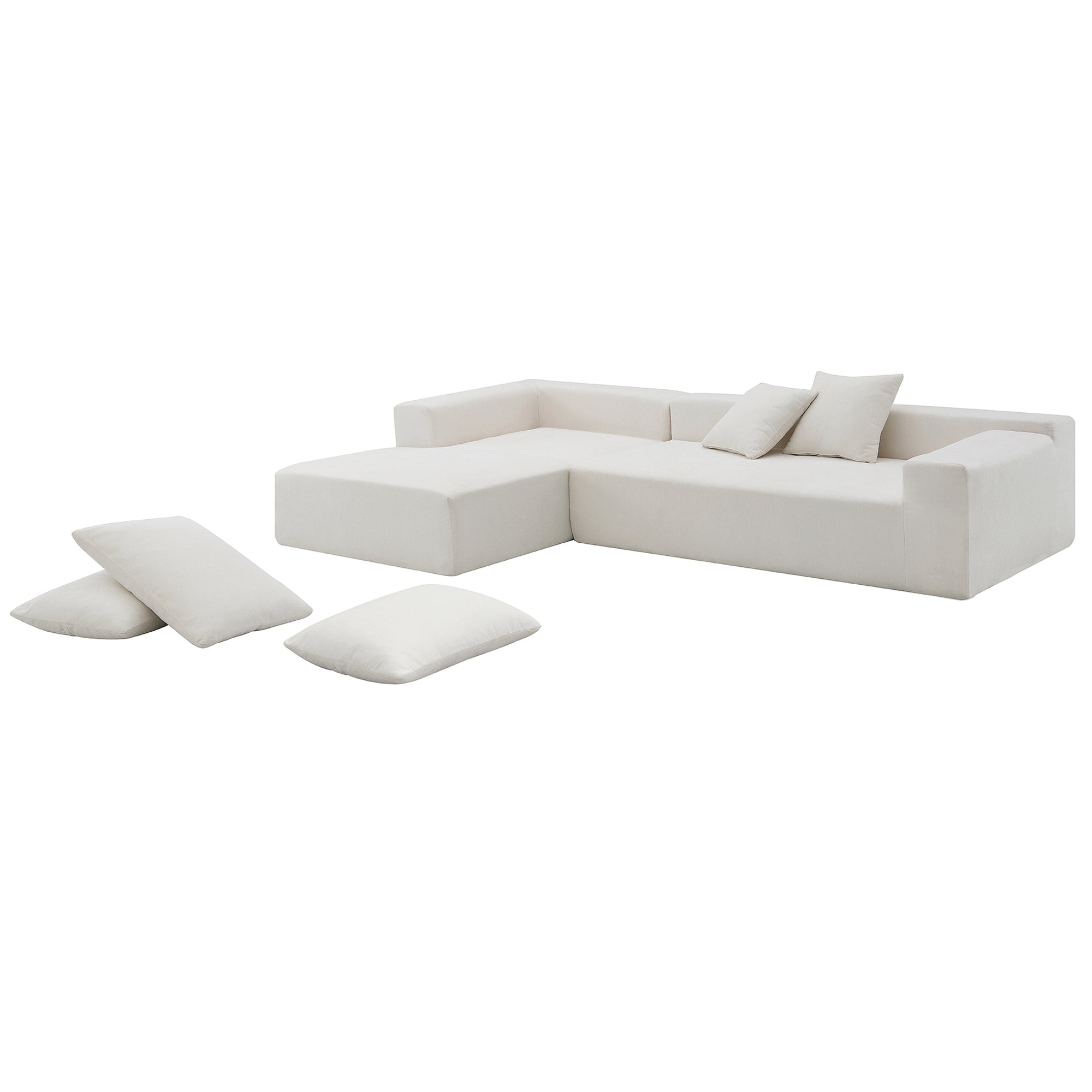 Divano Modulare Bianco 109x68cm