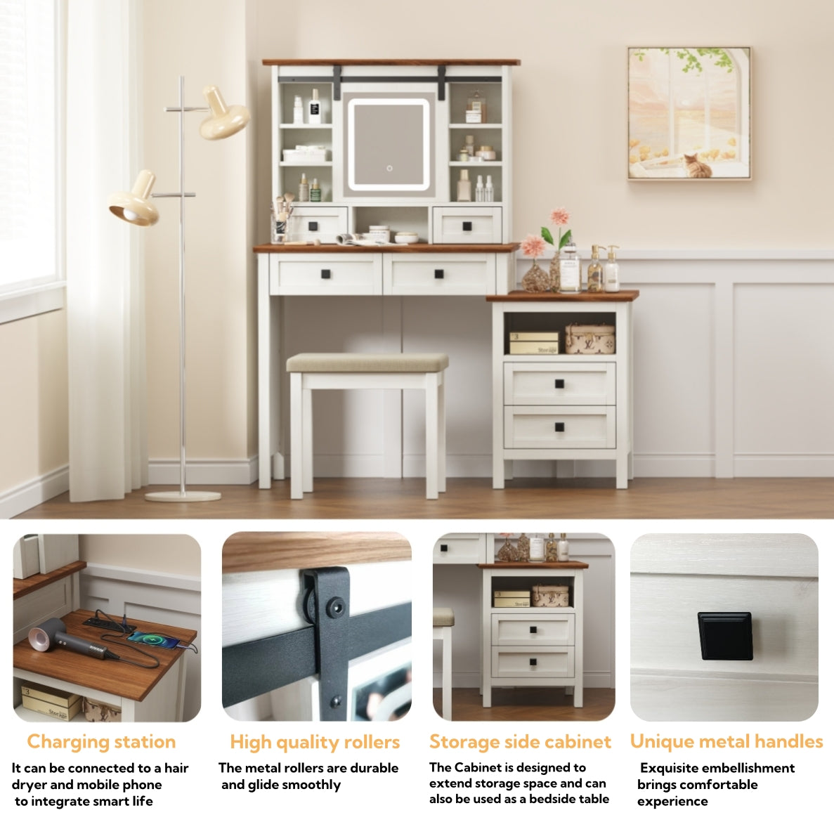 Toeletta con LED e Stazione Ricarica 118cm