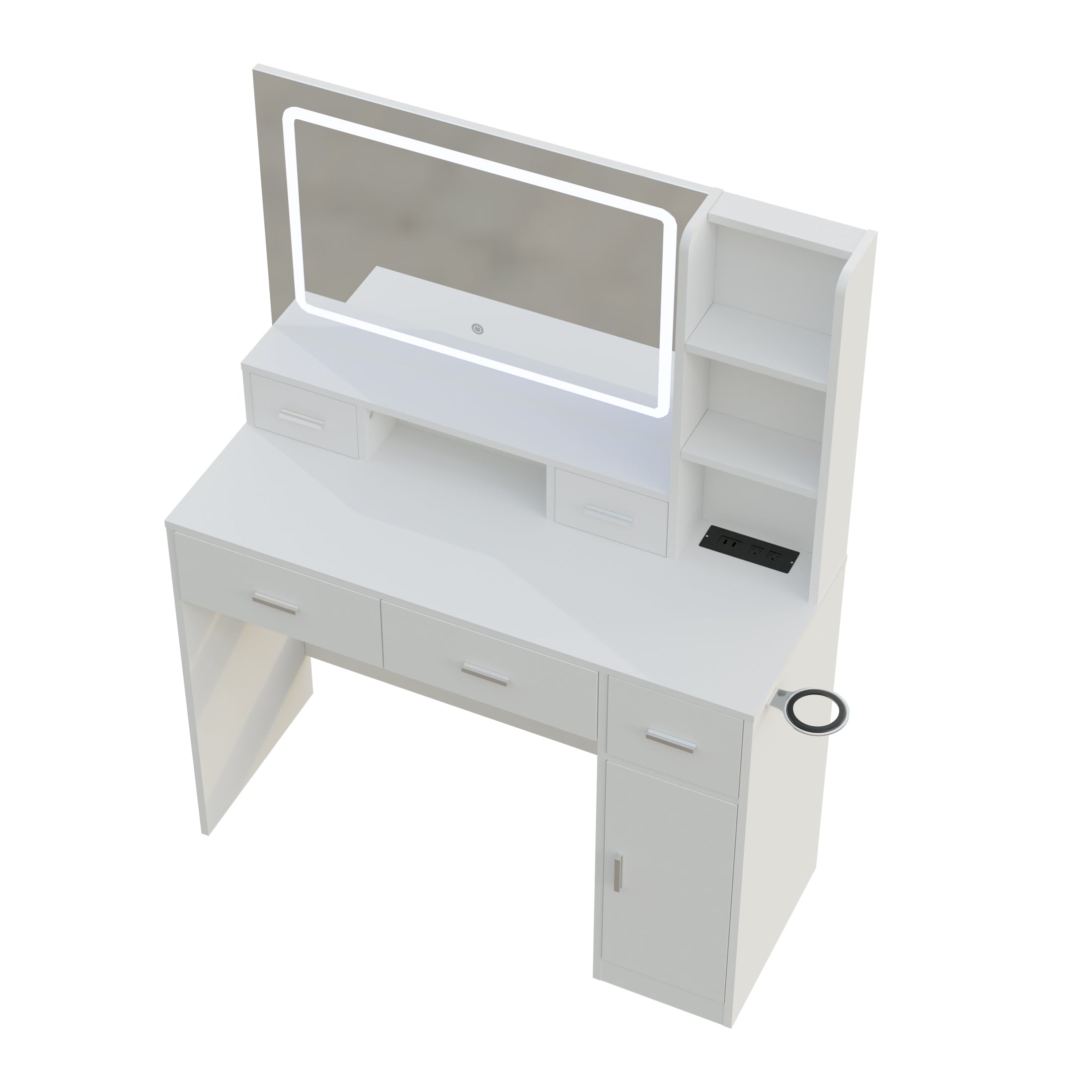 Toeletta Bianca con Specchio Smart LED