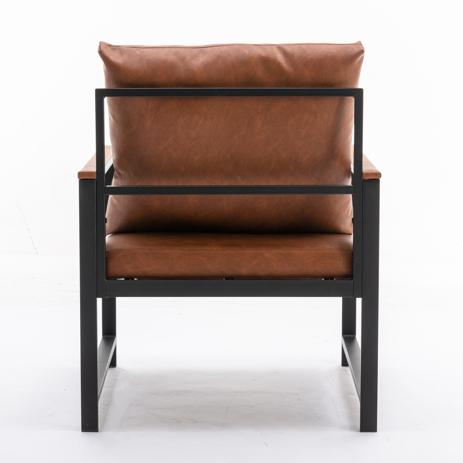 Poltrona Moderna Arancione Ecopelle