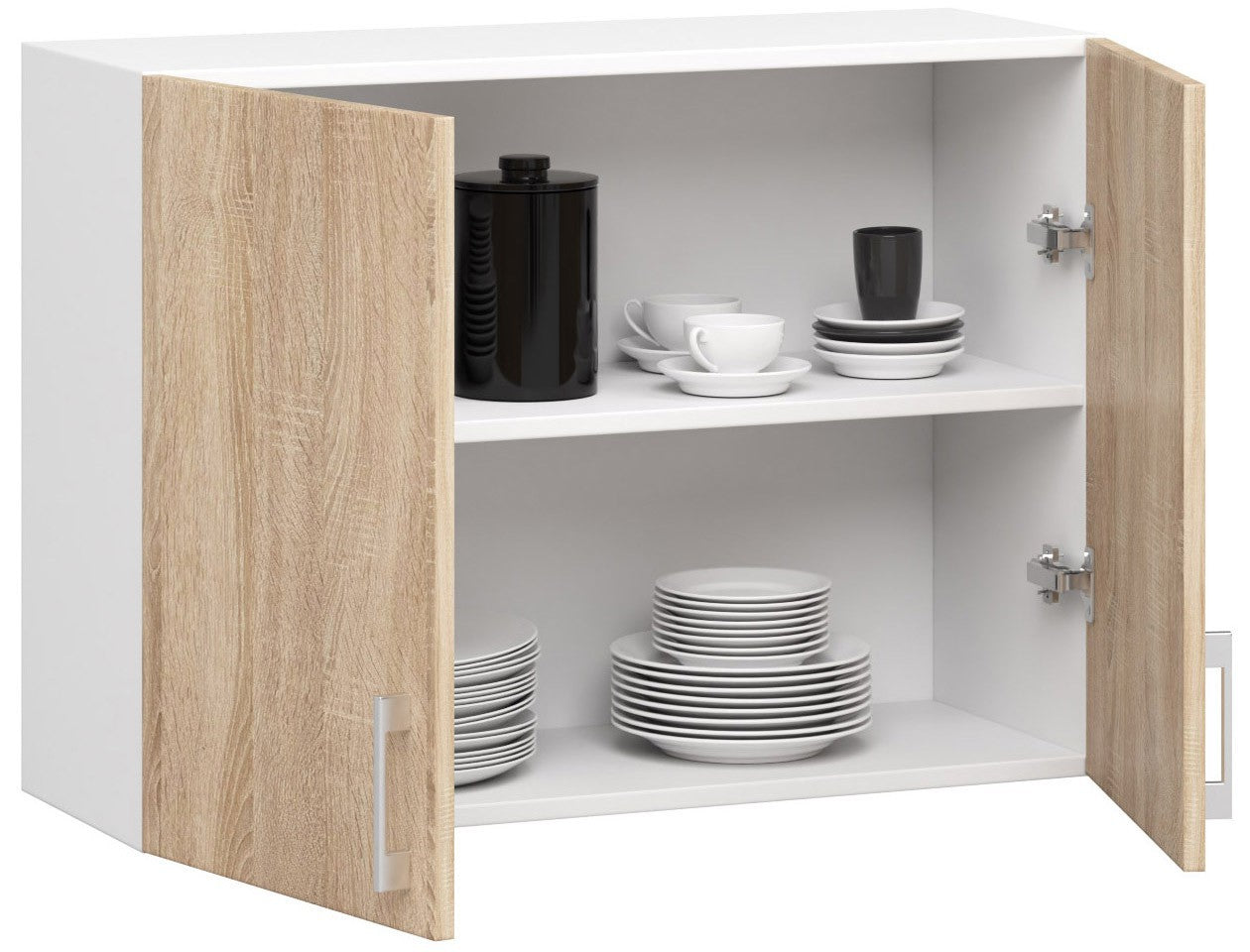 Pensile Cucina Lima 80 cm 2 Ante – Bianco/Rovere Sonoma