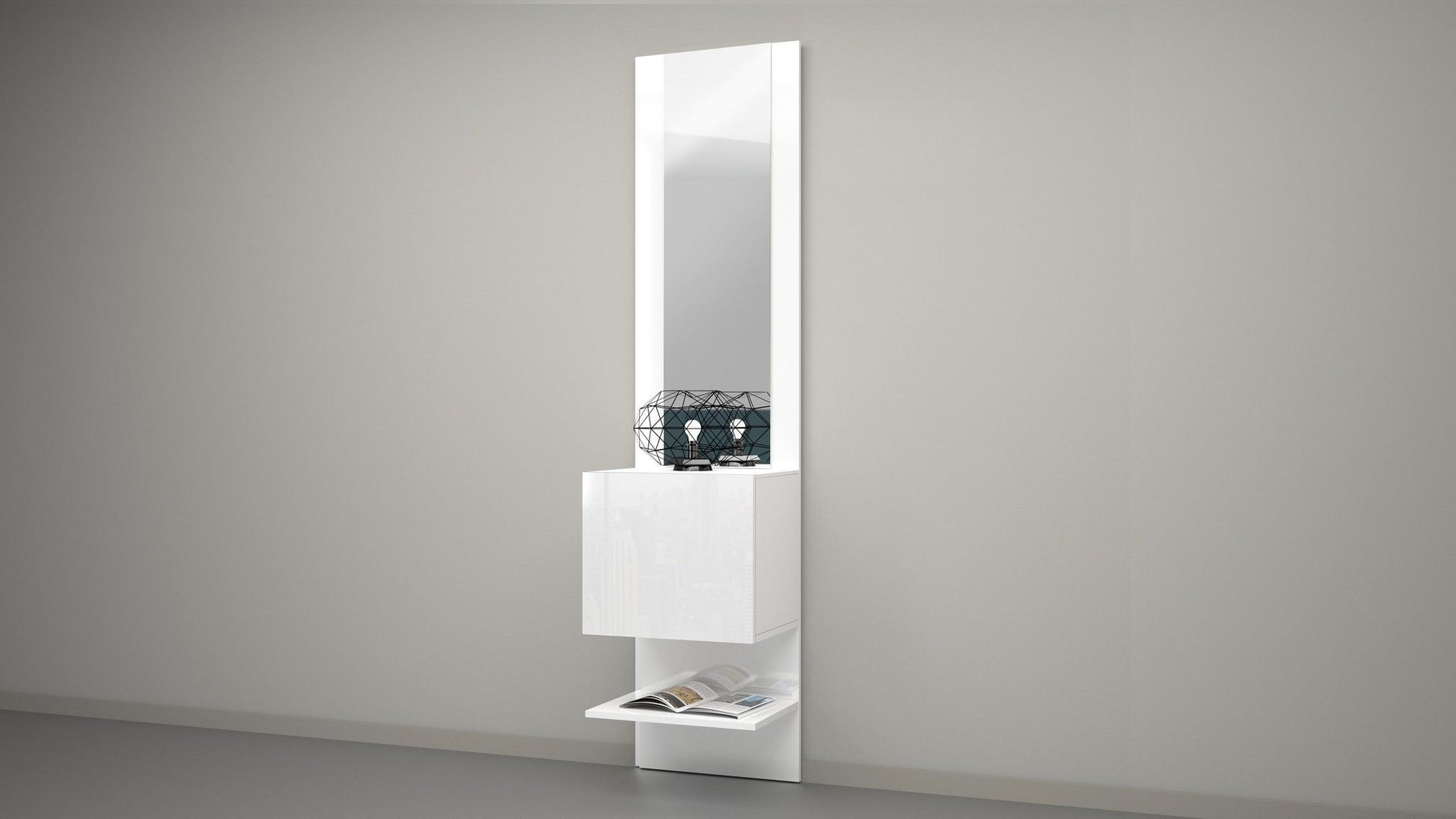 Pannello Specchiera KOMPACT con elemento ad 1 Anta Battente.