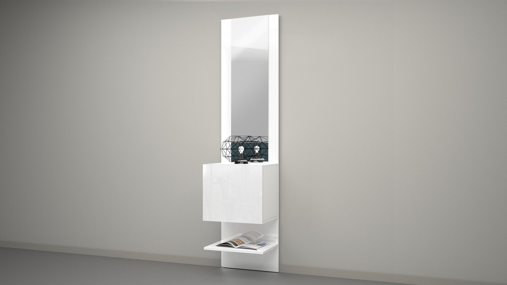 Pannello Specchiera KOMPACT con elemento ad 1 Anta Battente.