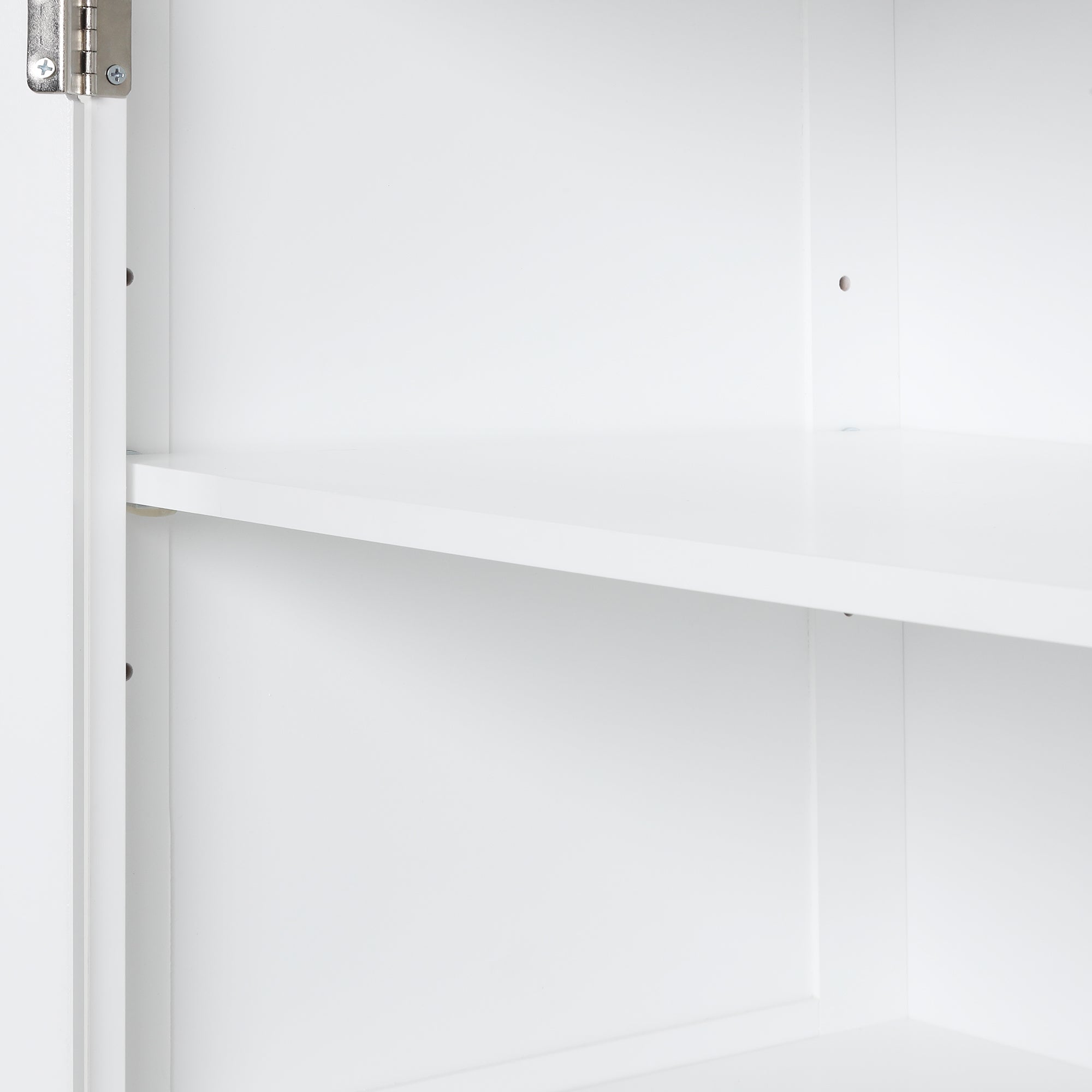 Armadietto Bagno Alto con Cassetti e Ripiano Regolabile