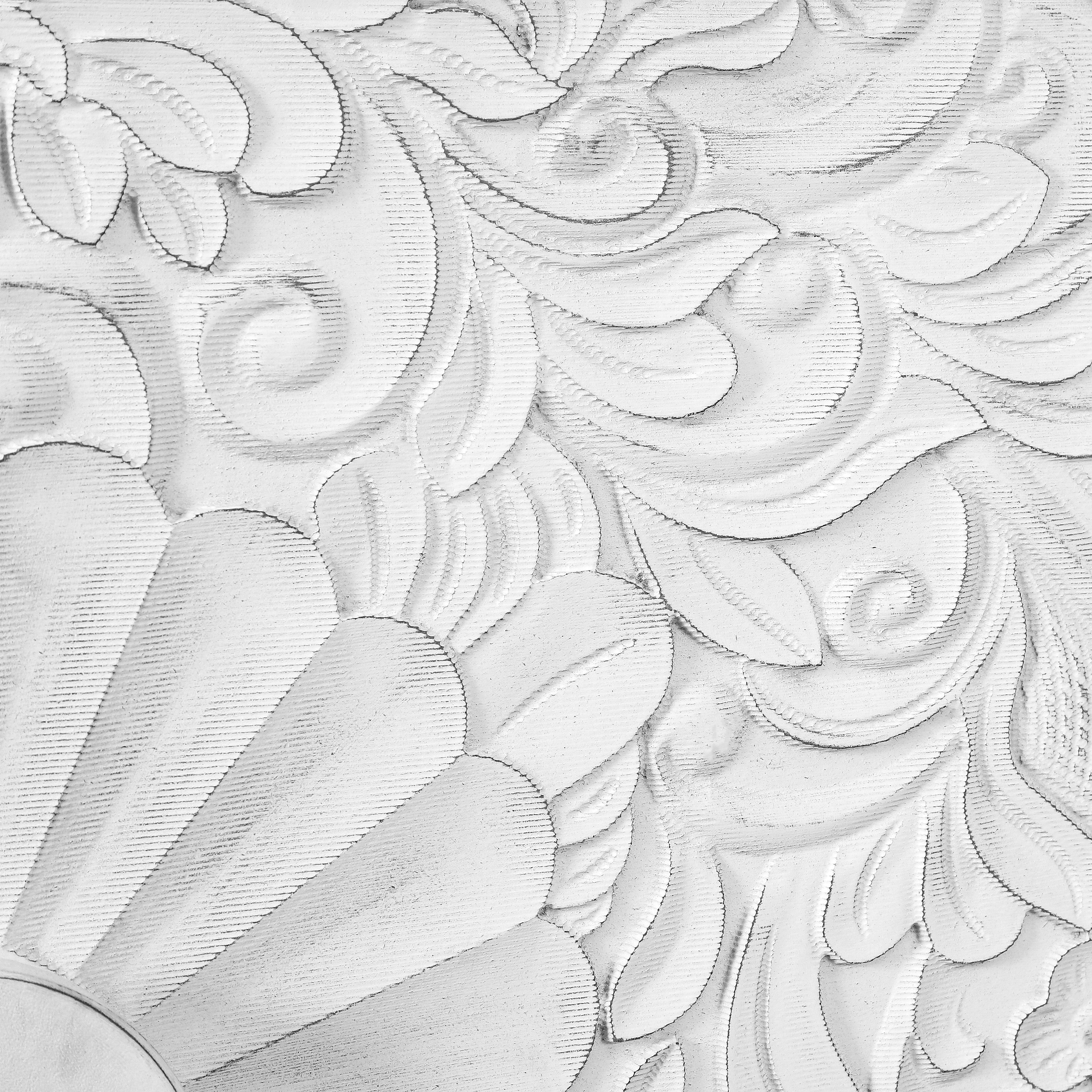 Mobile TV Vintage Bianco Porte Intagliate