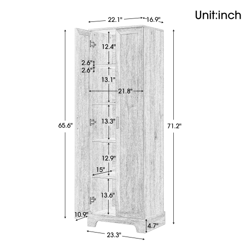 Mobile Alto Bagno Nero 2 Ante 181cm