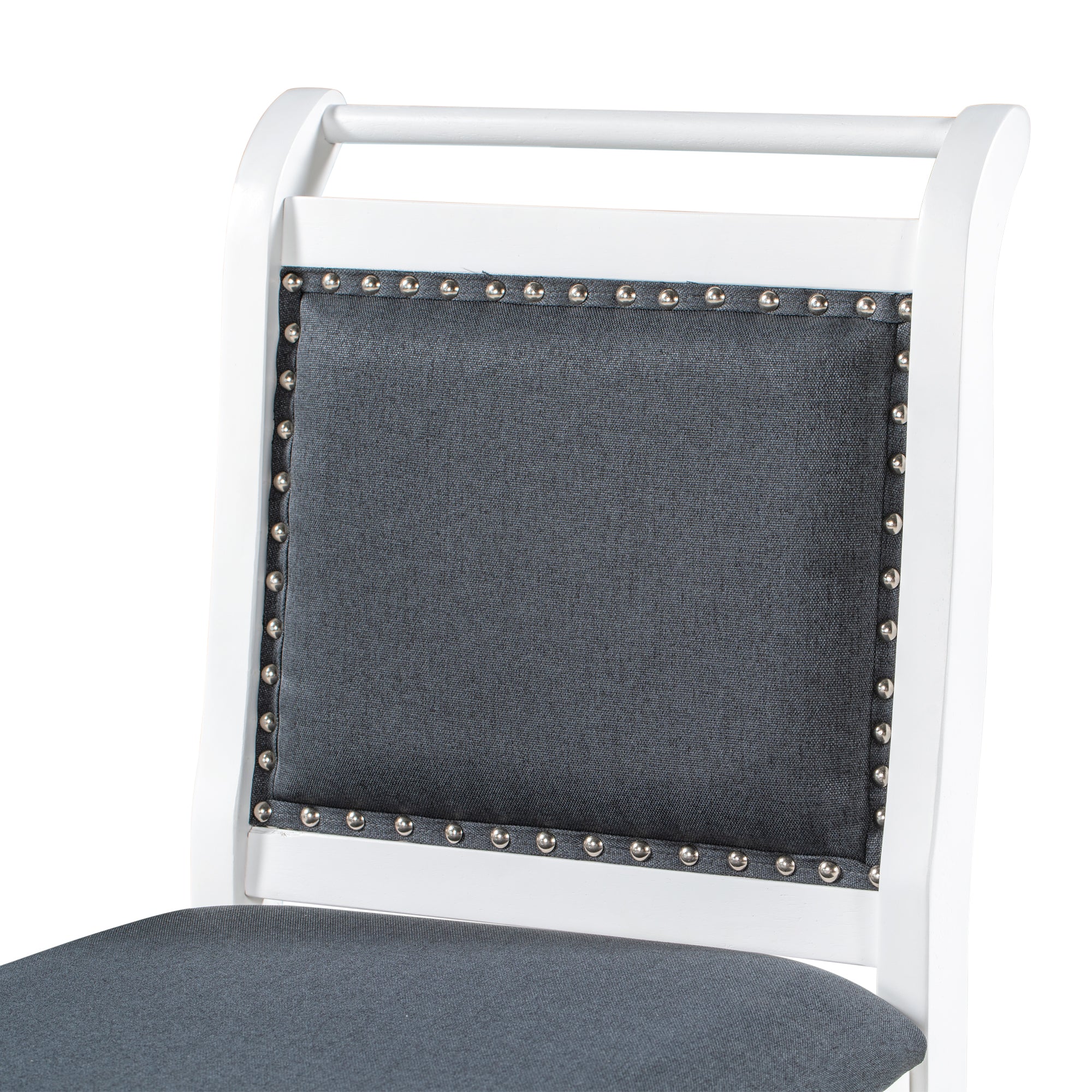 Set Tavolo Pranzo 3 Pezzi Ribaltabile Bianco Grigio