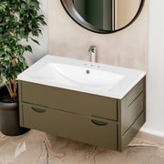 Lavabo Resina 76cm Bianco 3 Fori