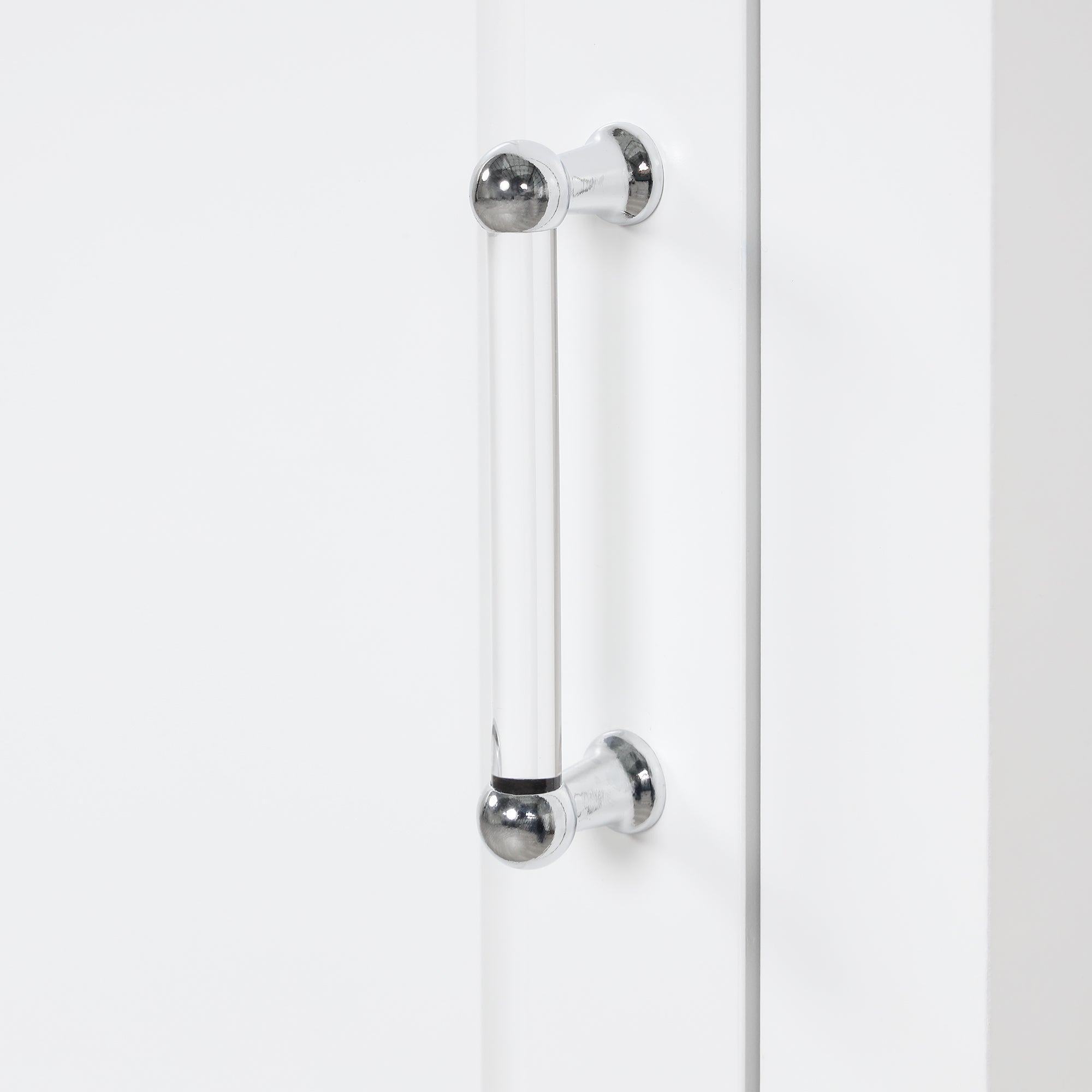 Armadietto Bagno Alto con Cassetti e Ripiano Regolabile