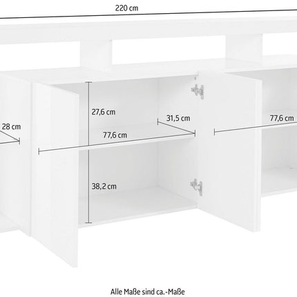 Credenza ESSENTIAL 4 ante da 220 cm.