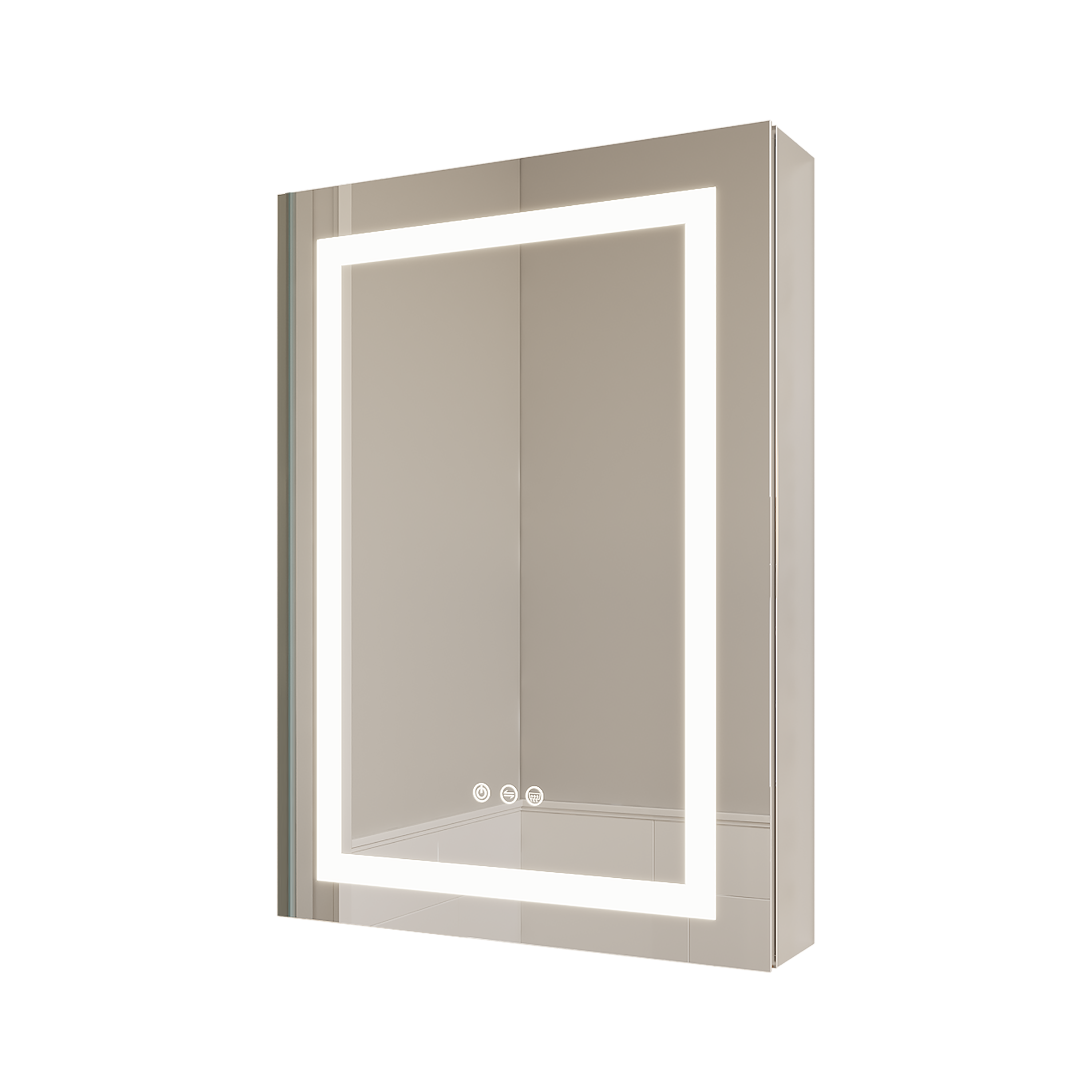 Armadietto Bagno LED 66x51cm Antiappannamento