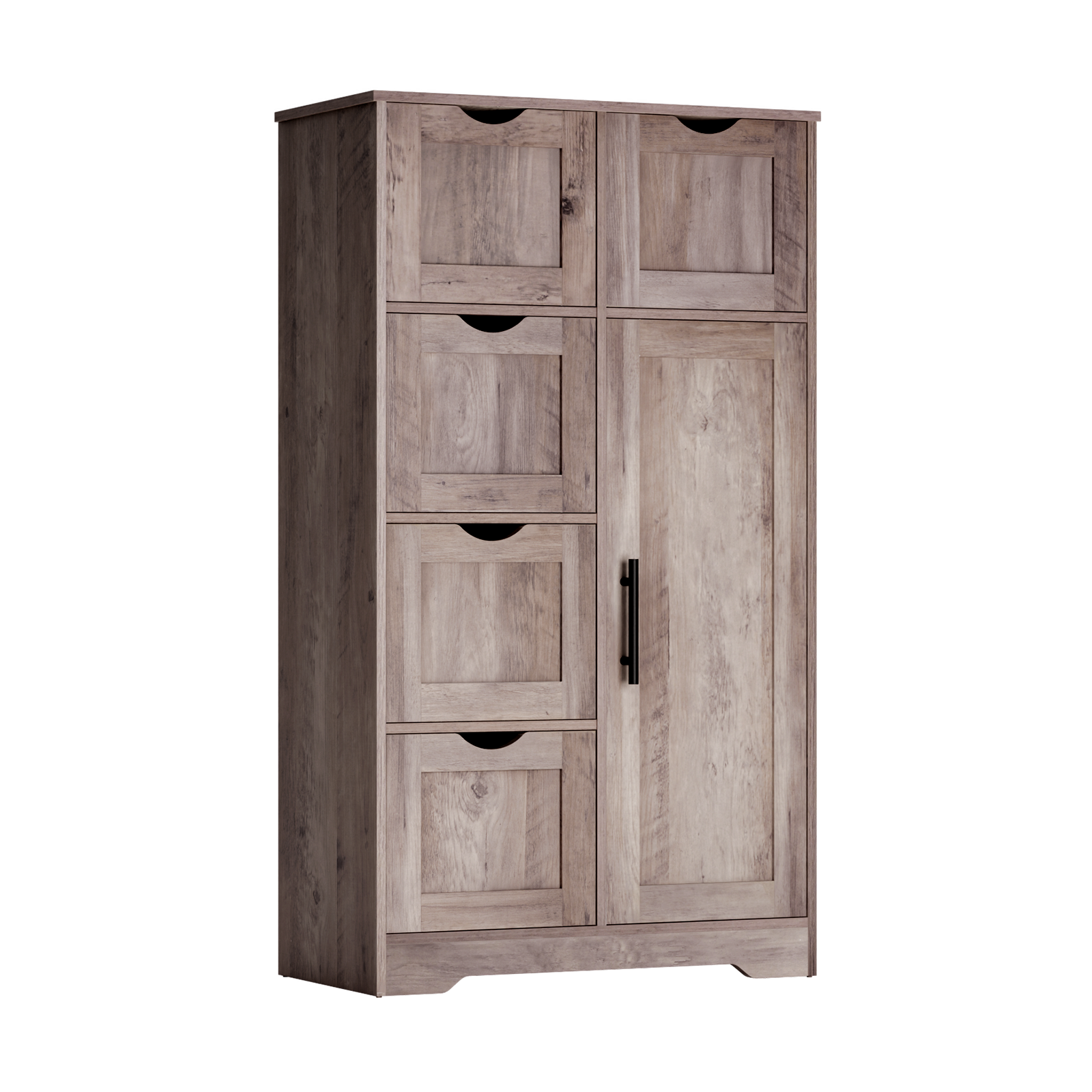 Mobile Bagno 5 Cassetti 1 Anta Grigio