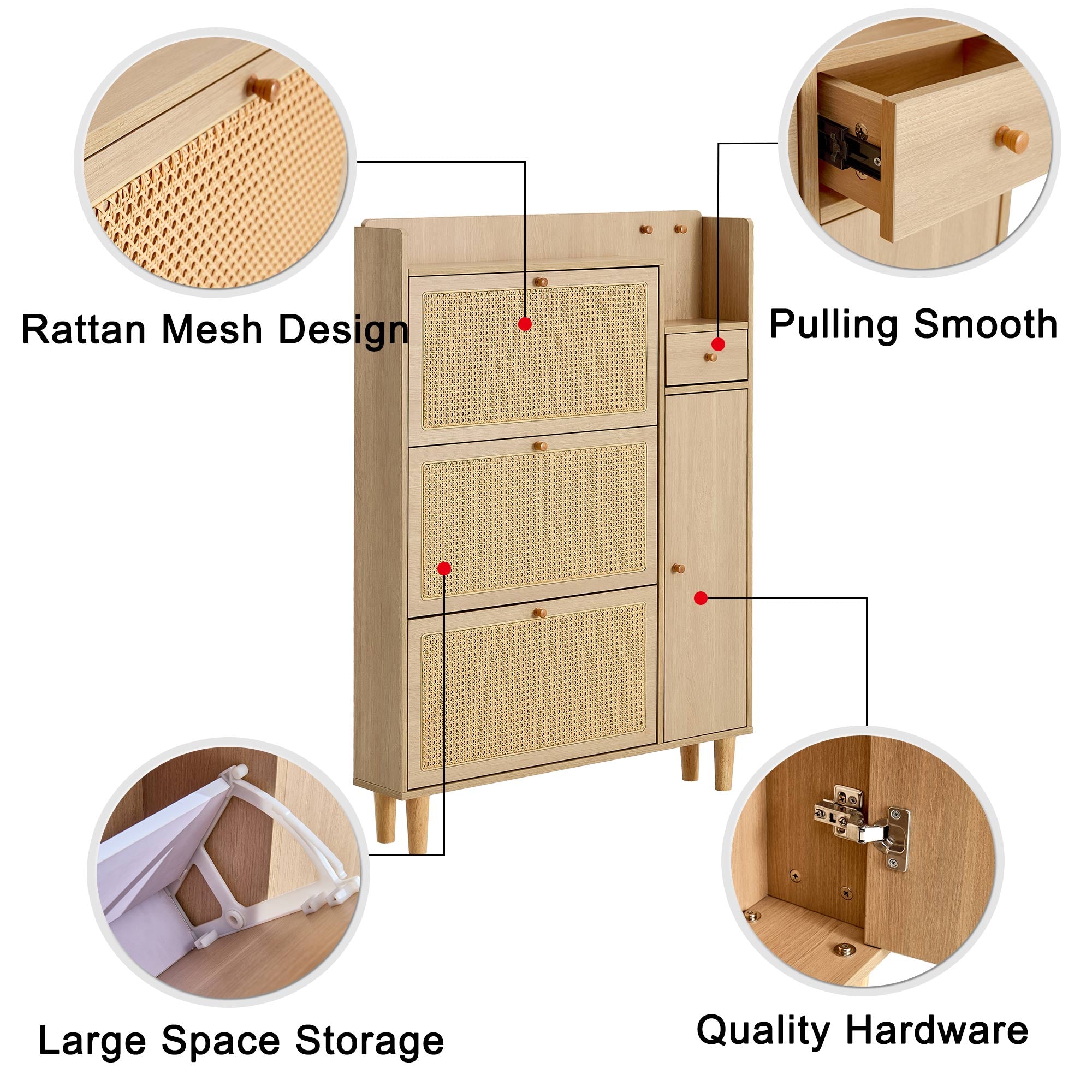 Mobile Contenitore Rattan Naturale