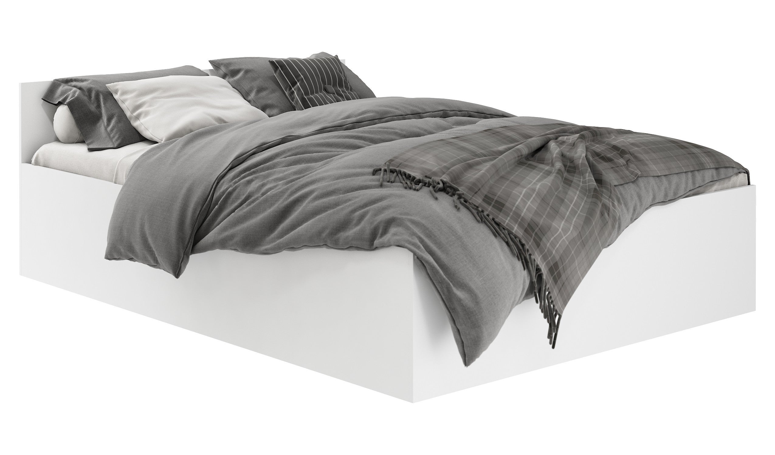 Letto Contenitore Luce 100x200 cm con Rete – Bianco