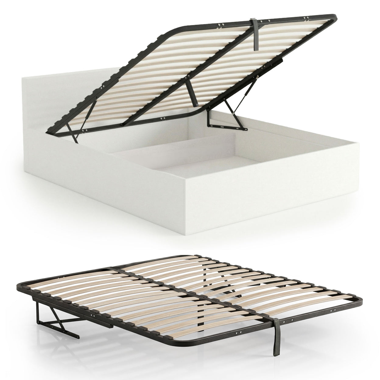 Rete Letto 160x200 cm 28 Doghe con Sollevamento