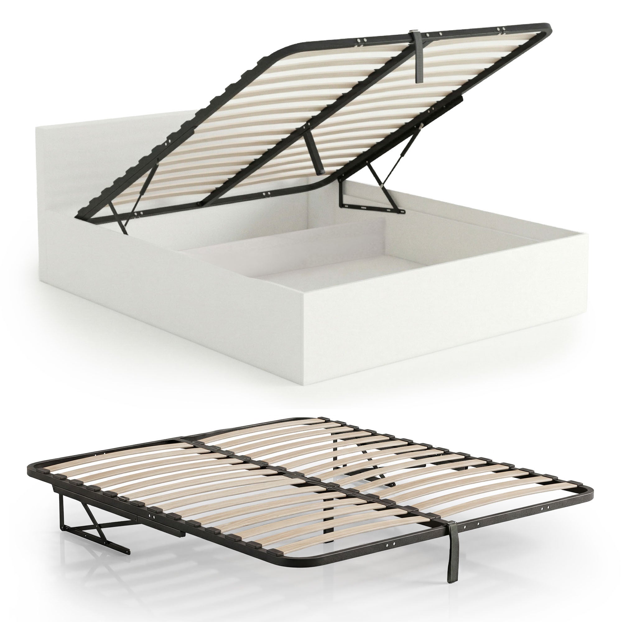 Rete Letto 160x200 cm 28 Doghe con Sollevamento