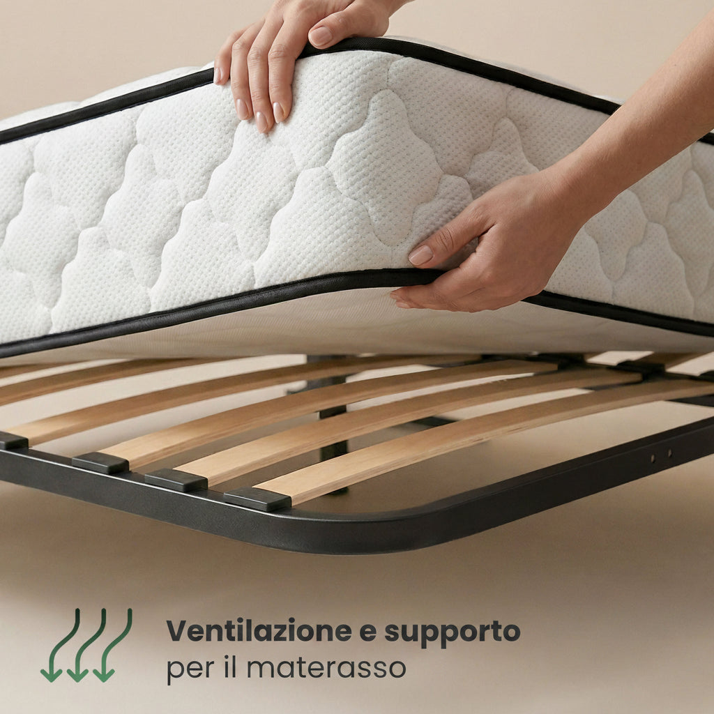 Rete Letto 160x200 cm 28 Doghe con Sollevamento