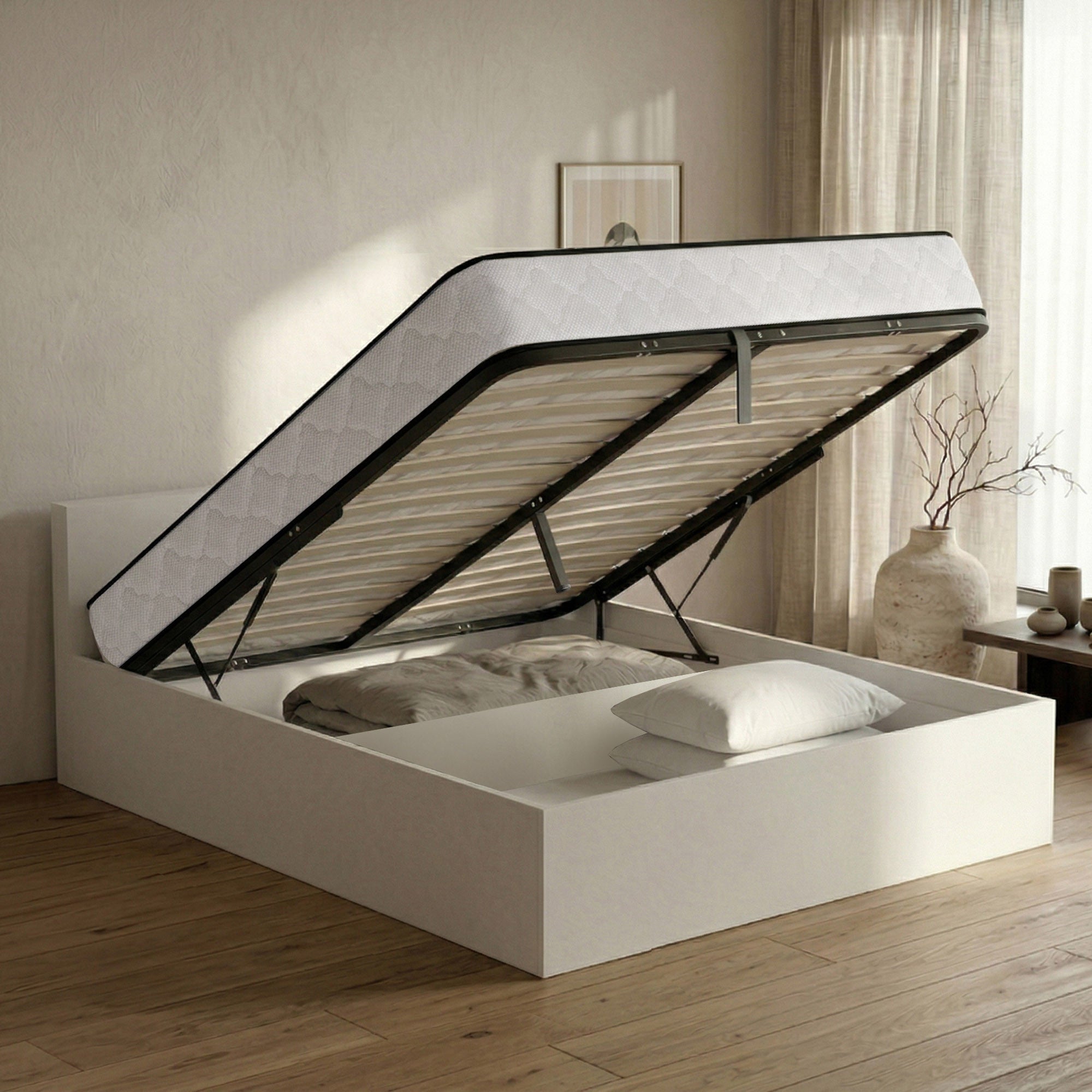 Rete Letto 160x200 cm 28 Doghe con Sollevamento