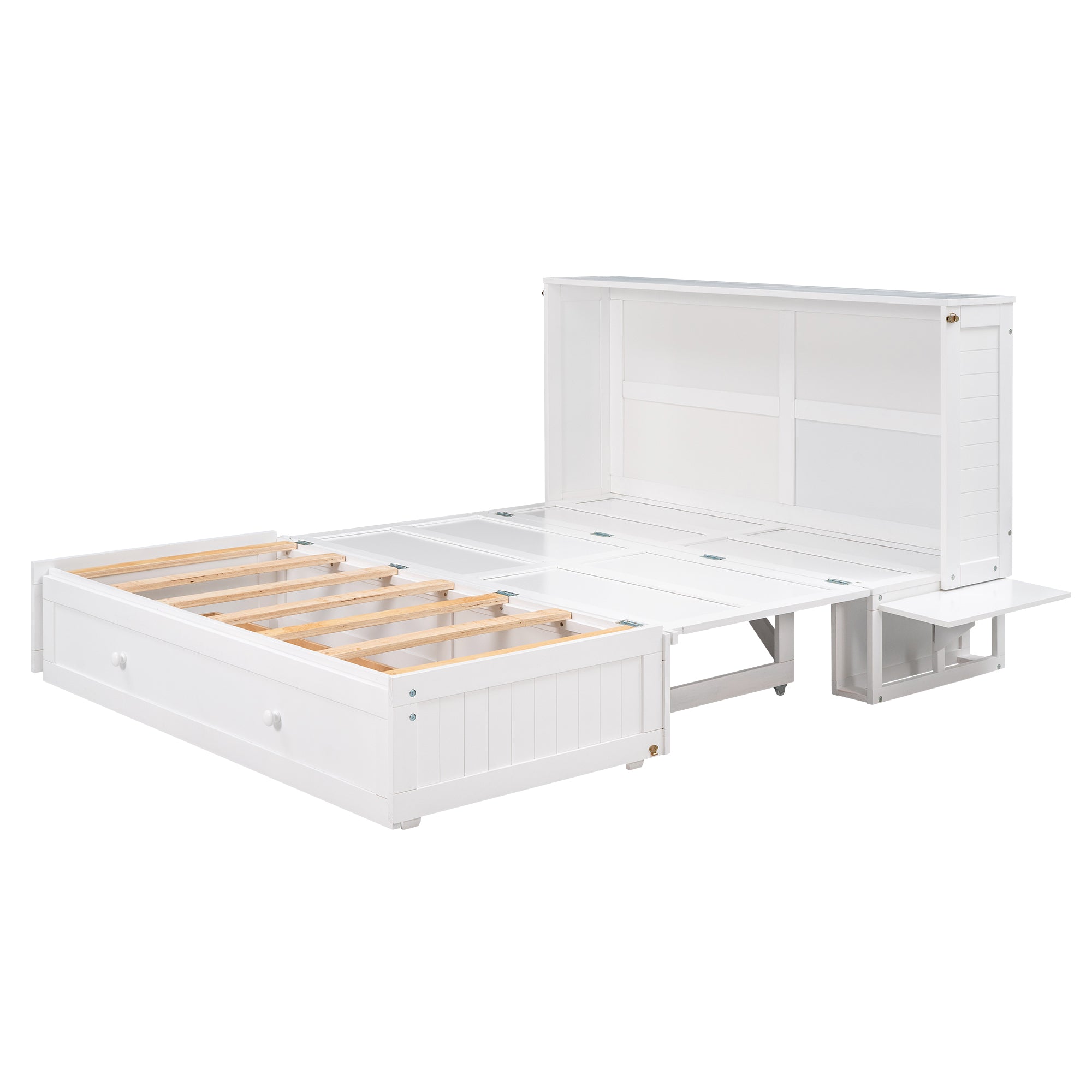 Letto Murphy Queen Bianco con Cassetto