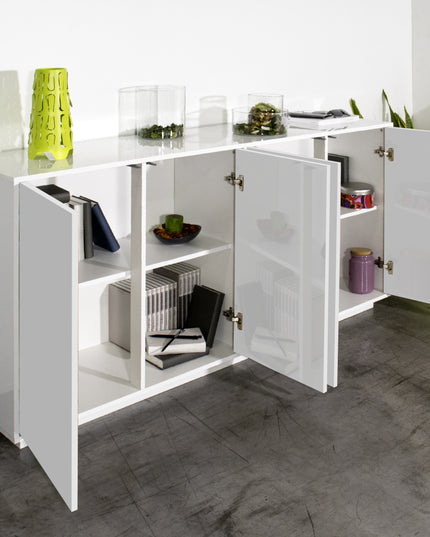 Credenza BLOOM da 180 cm - Bianco laccato lucido