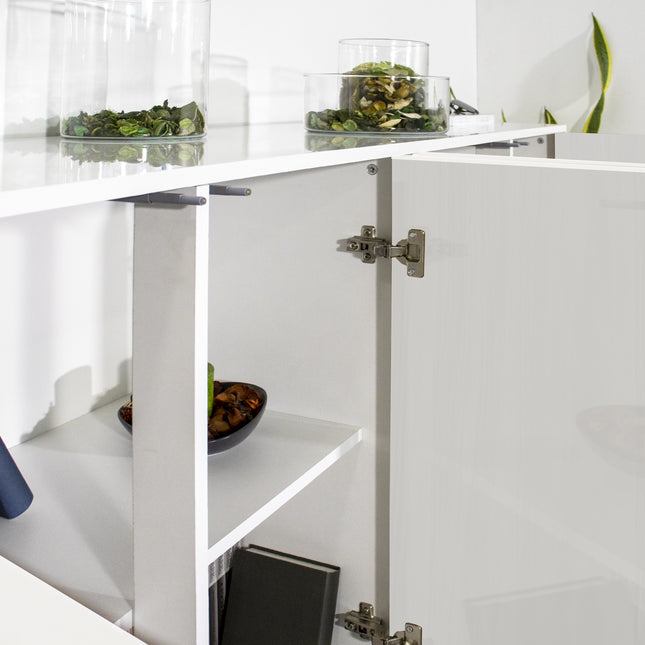 Credenza BLOOM da 180 cm - Bianco laccato lucido