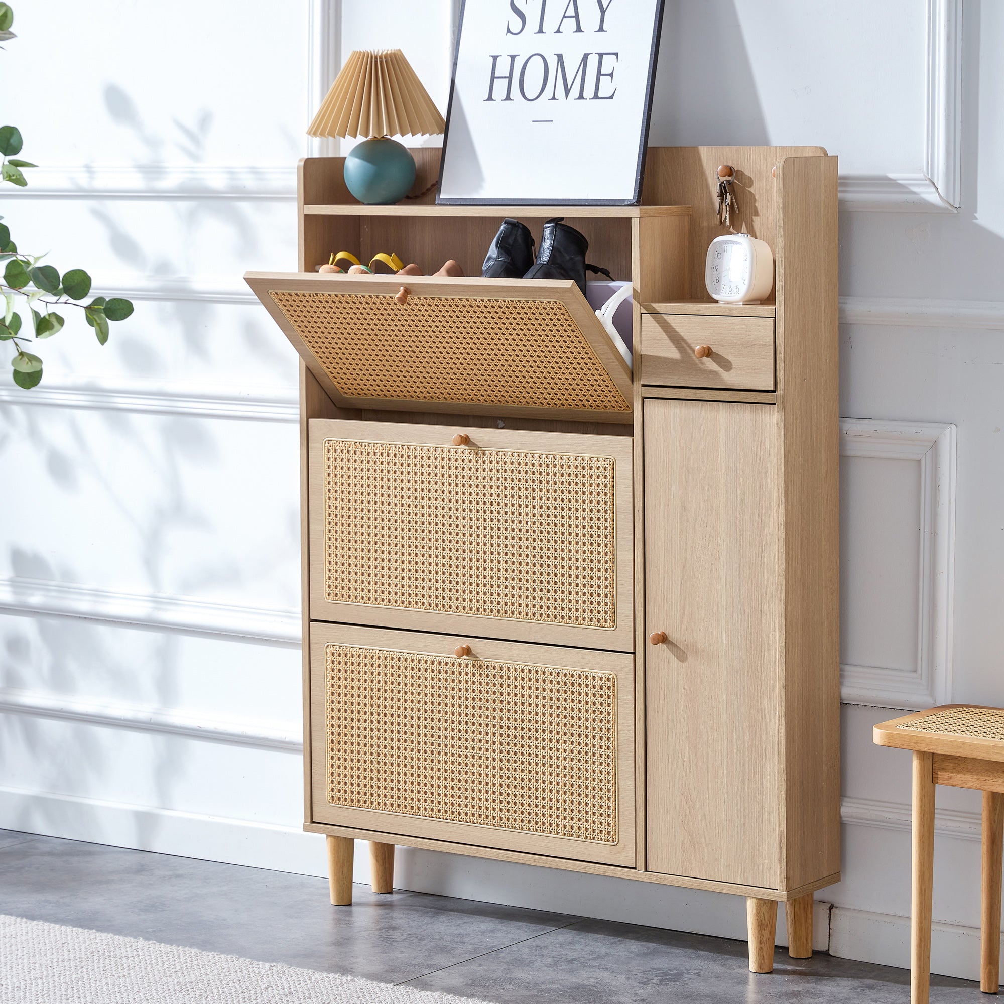 Mobile Contenitore Rattan Naturale