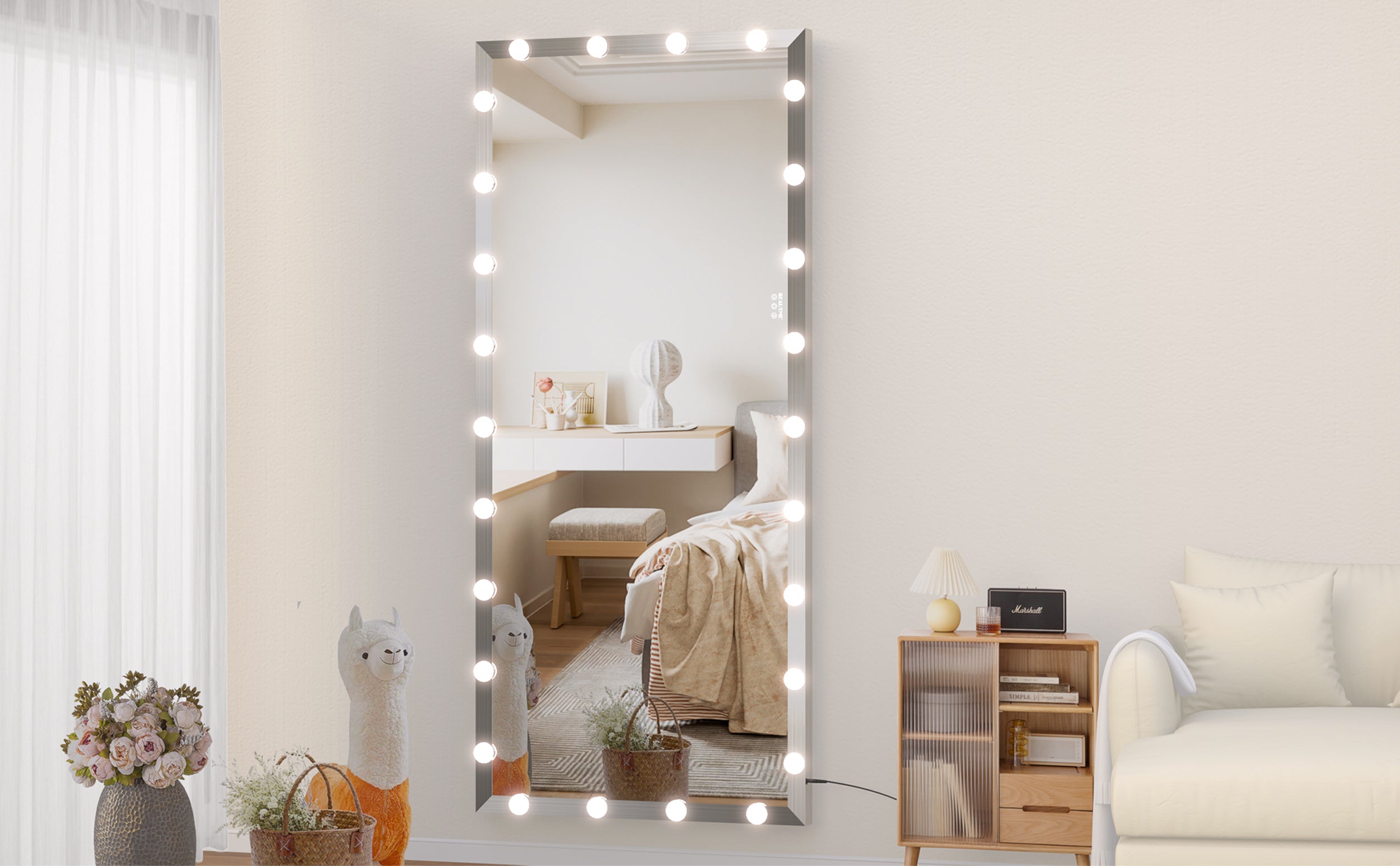 Specchio Hollywood 183x81cm con LED