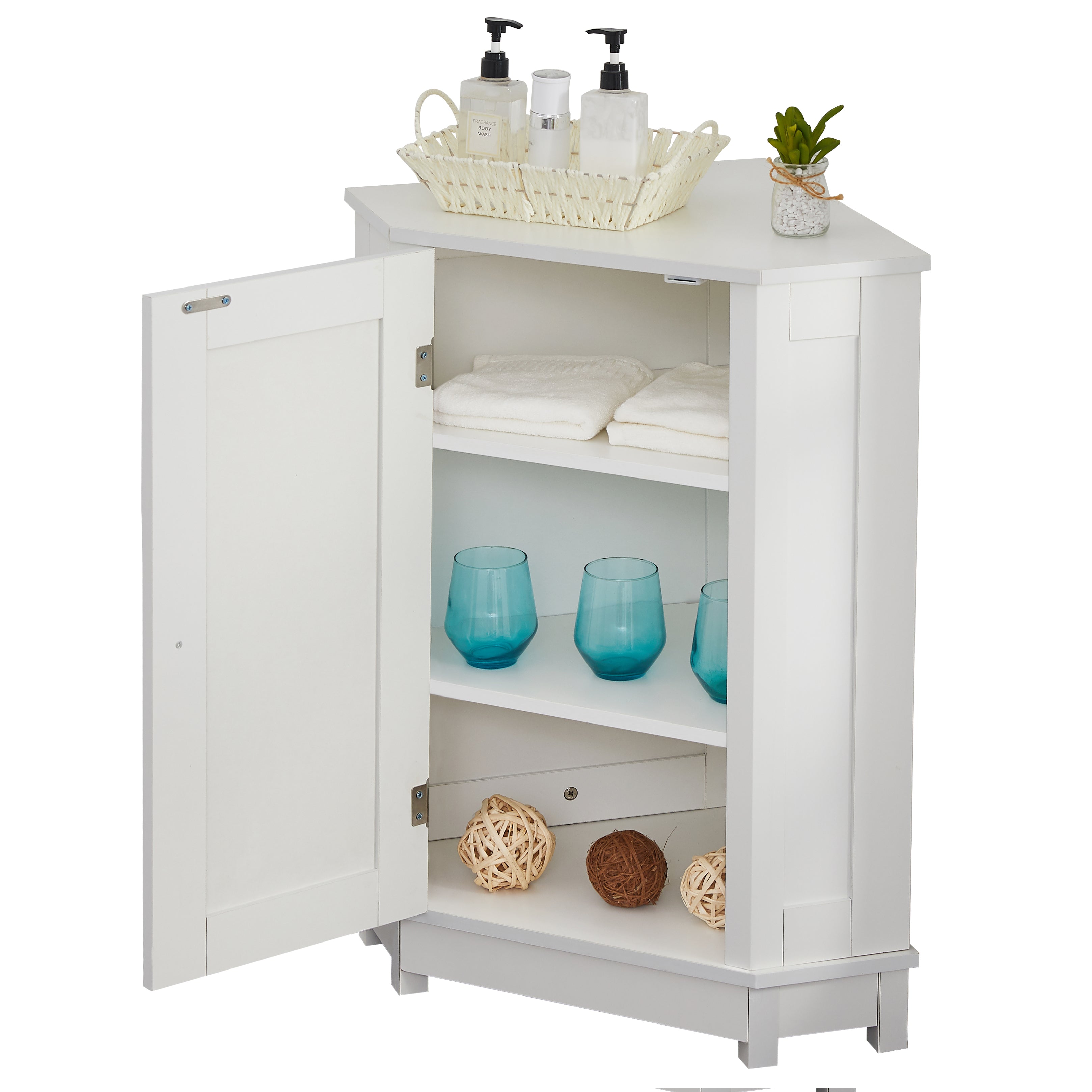 Mobile Bagno Angolare Triangolare Bianco