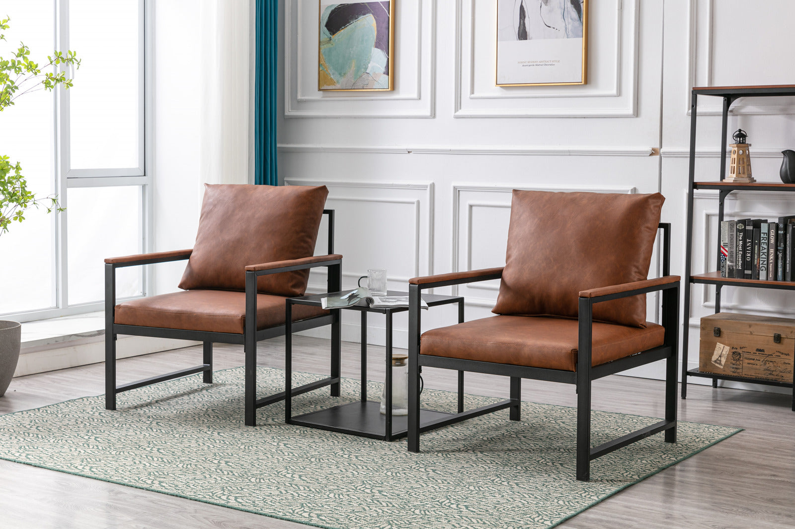 Poltrona Moderna Arancione Ecopelle