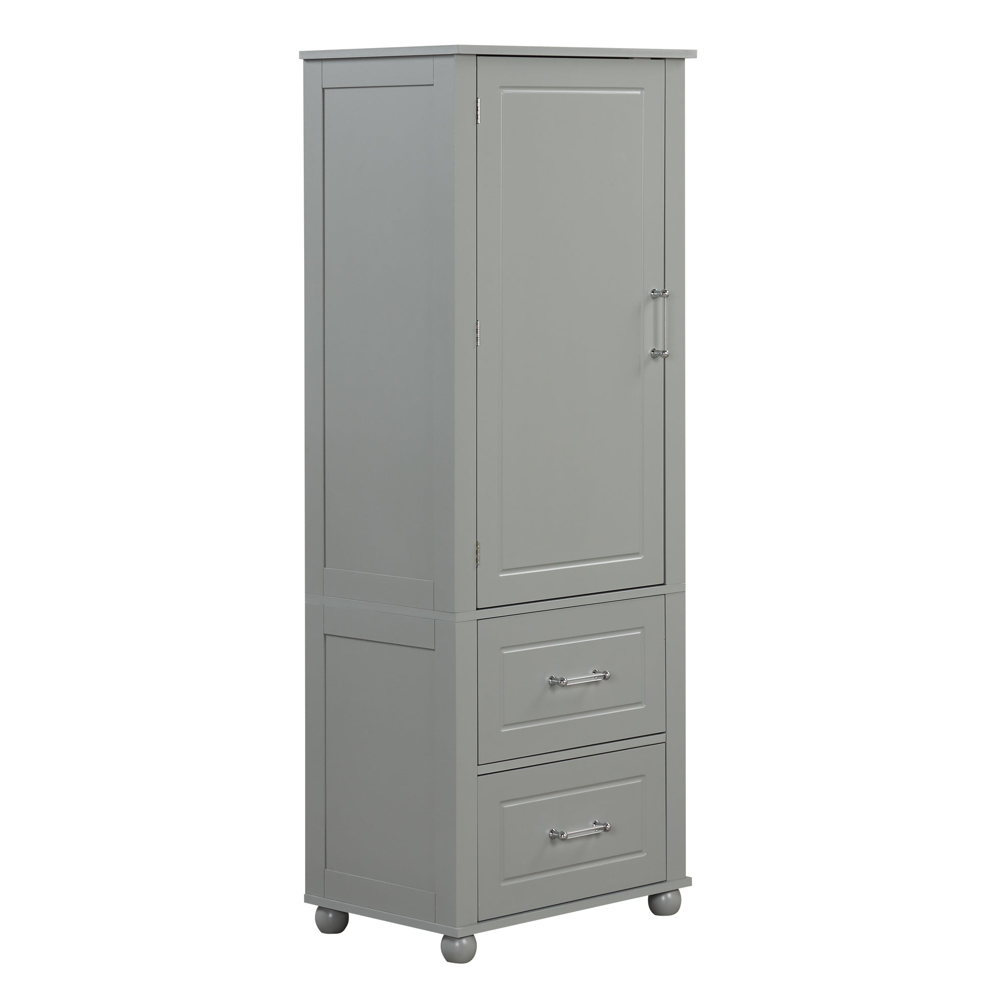 Mobile Bagno Alto Grigio 2 Cassetti 156cm