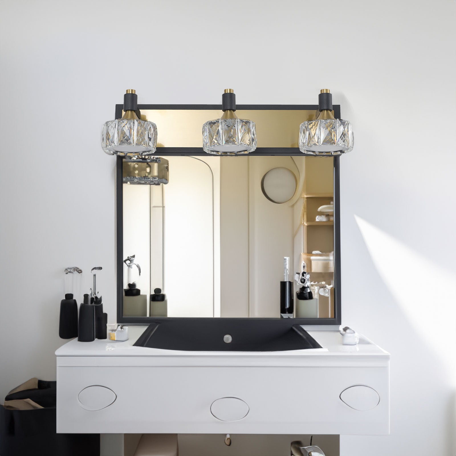 Lampada Bagno LED 3 Luci Cristallo