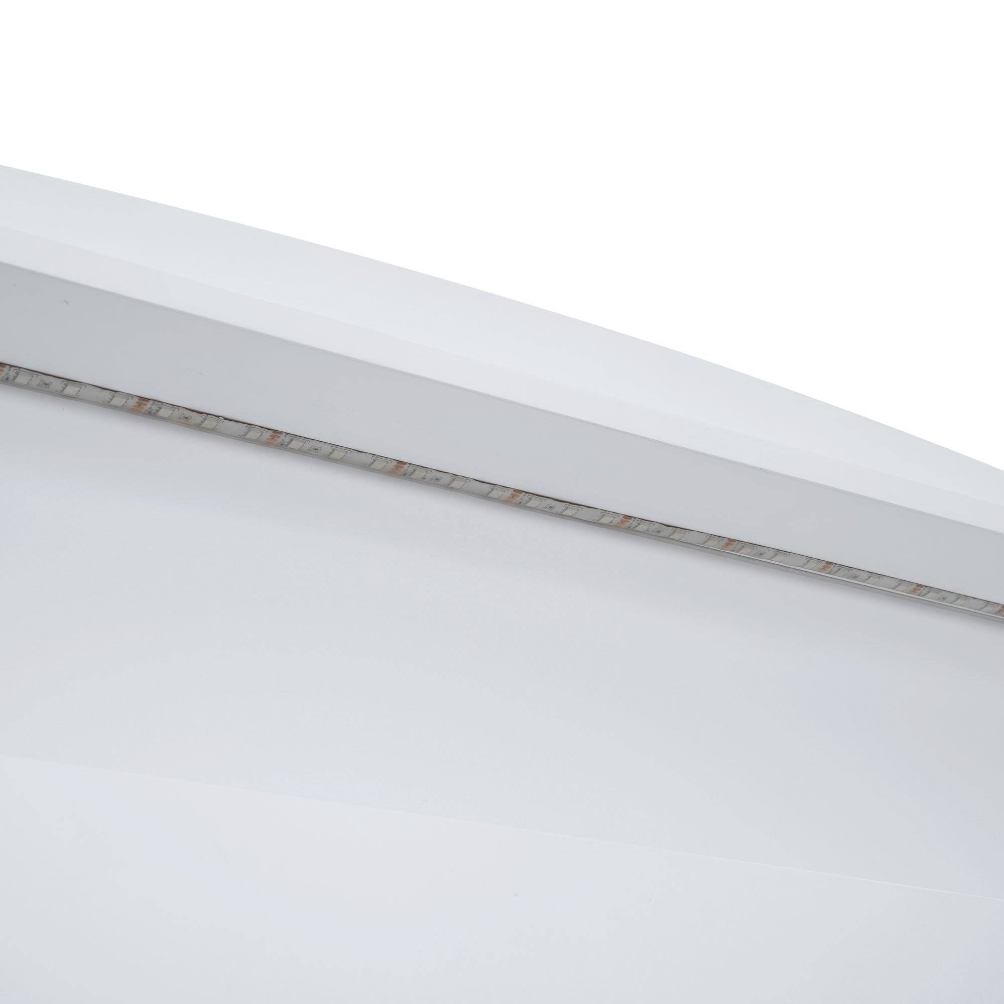 Letto Singolo Piattaforma LED Bianco 3 Cassetti