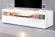 Porta tv BURRATA 130 cm 1 vano giorno + 1 anta a ribalta