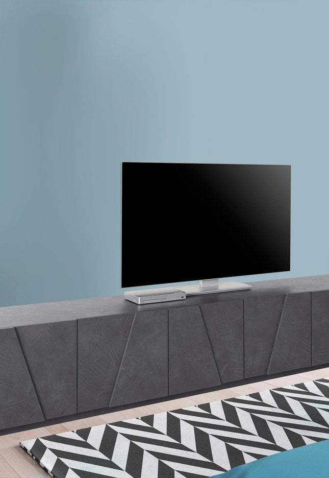 Porta tv PING 240 cm 6 ante battenti.