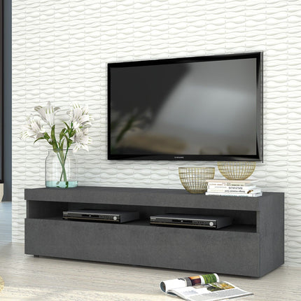 Porta tv BURRATA 130 cm 1 vano giorno + 1 anta a ribalta.