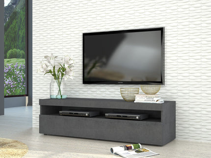 Porta tv BURRATA 130 cm 1 vano giorno + 1 anta a ribalta.