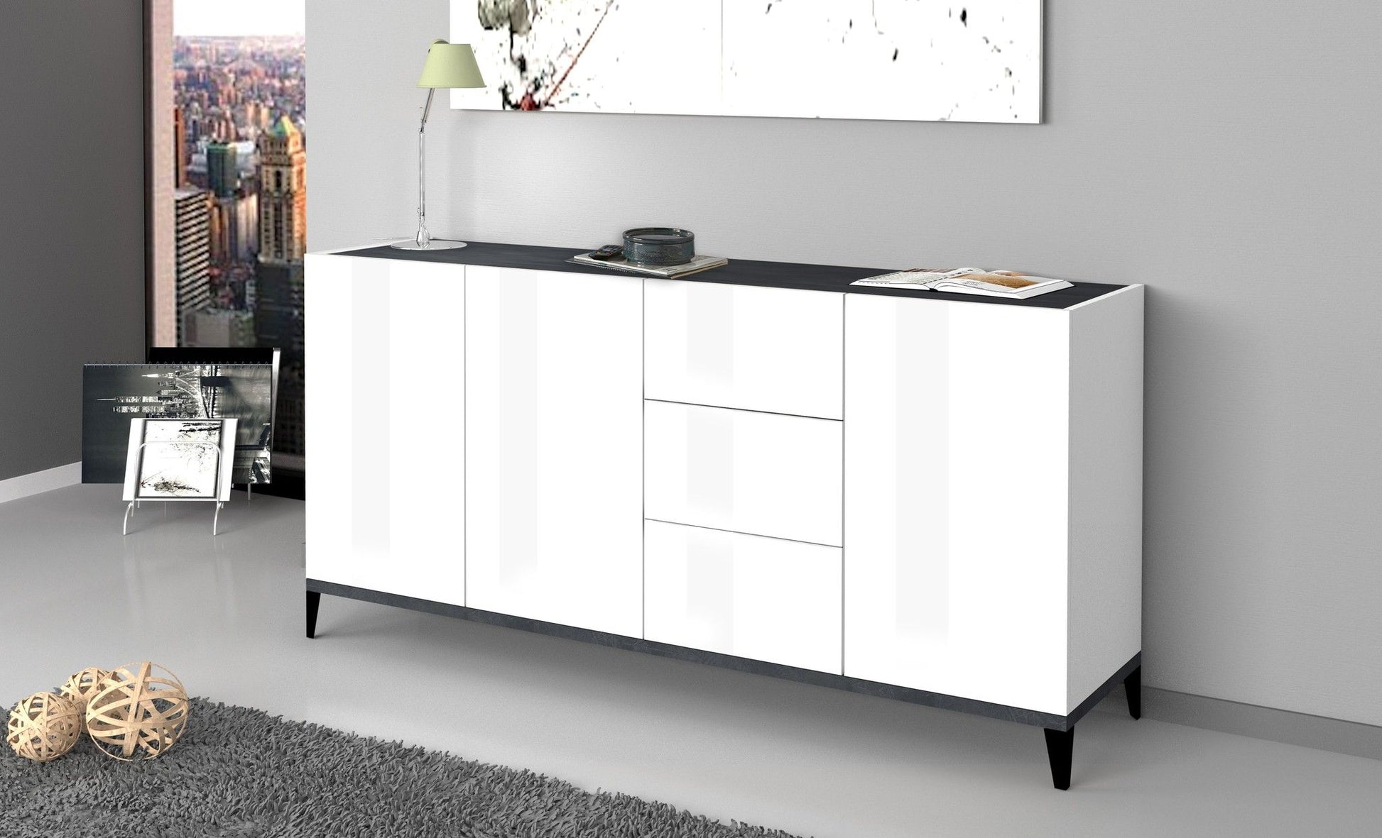 Credenza SUNRISE 3 ante + 3 cassetti da 160 cm.