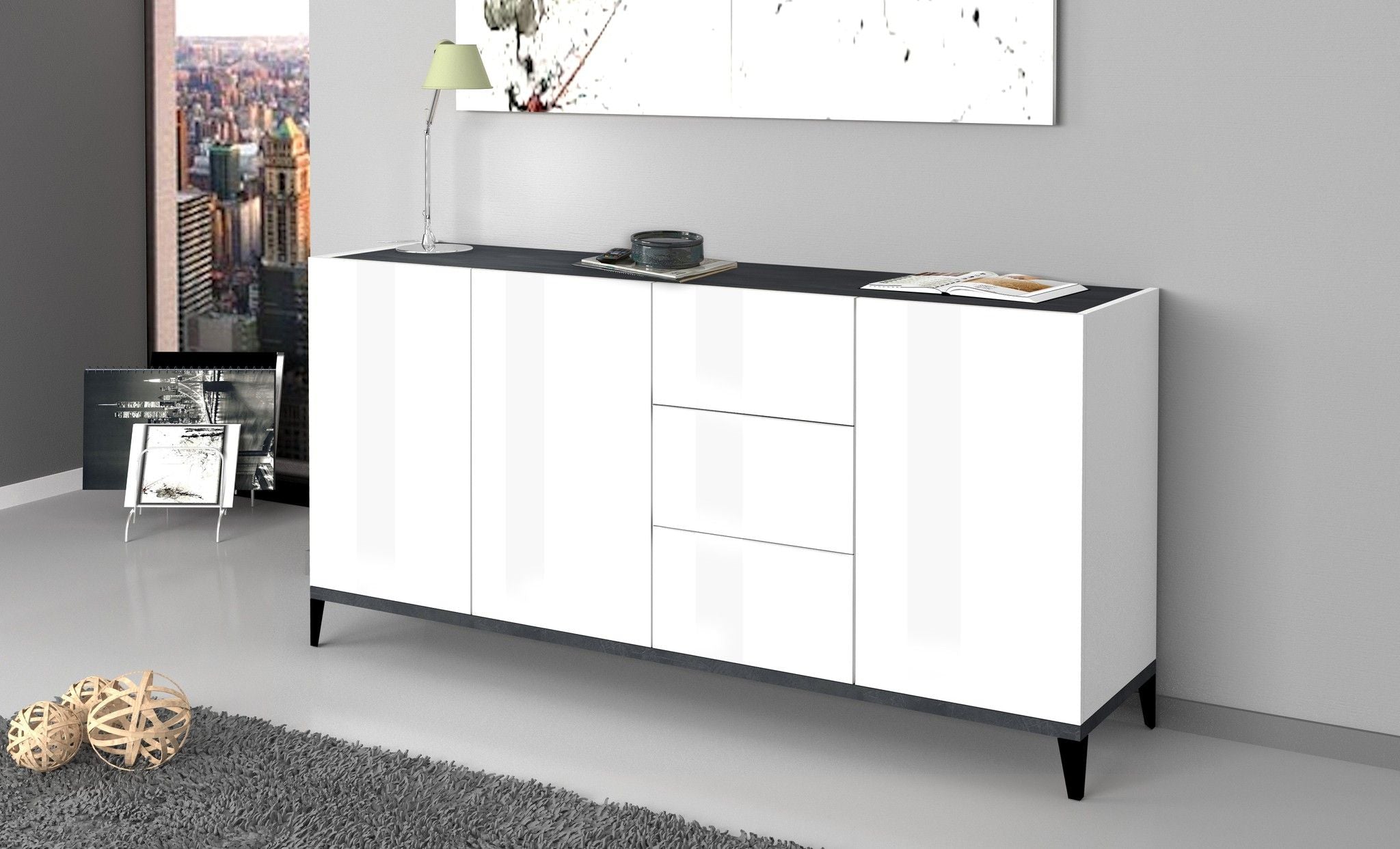 Credenza SUNRISE 3 ante + 3 cassetti da 160 cm.