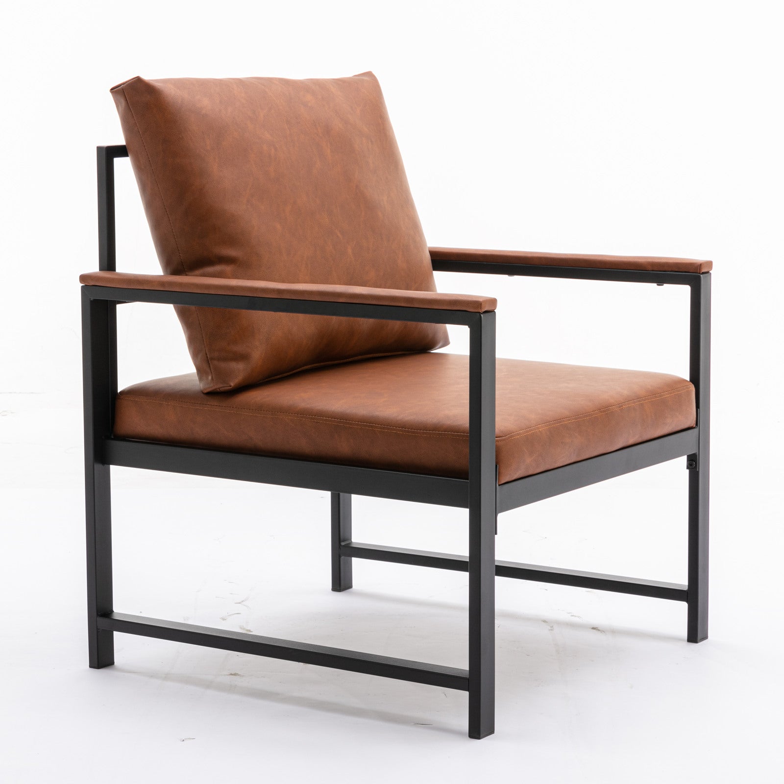 Poltrona Moderna Arancione Ecopelle