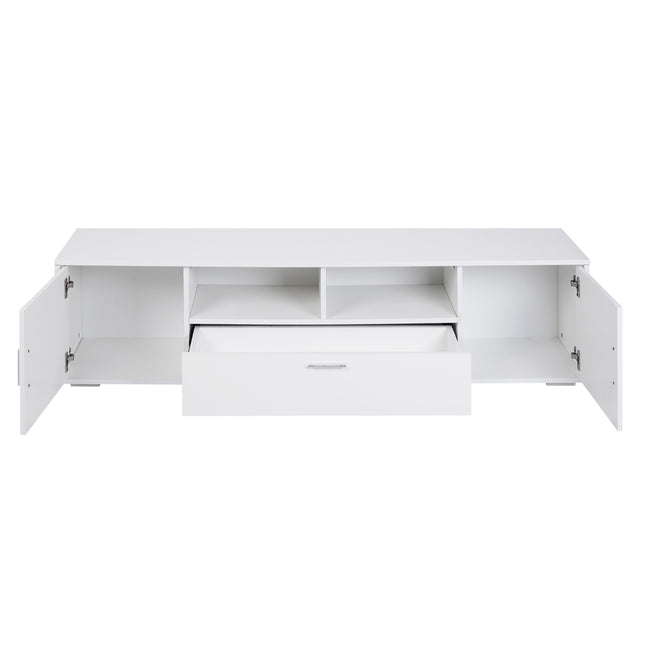 Modern TV Stand with LED Lights – Entertainment Center TV Cabinet with Storage for Up to 75 Inch TVs