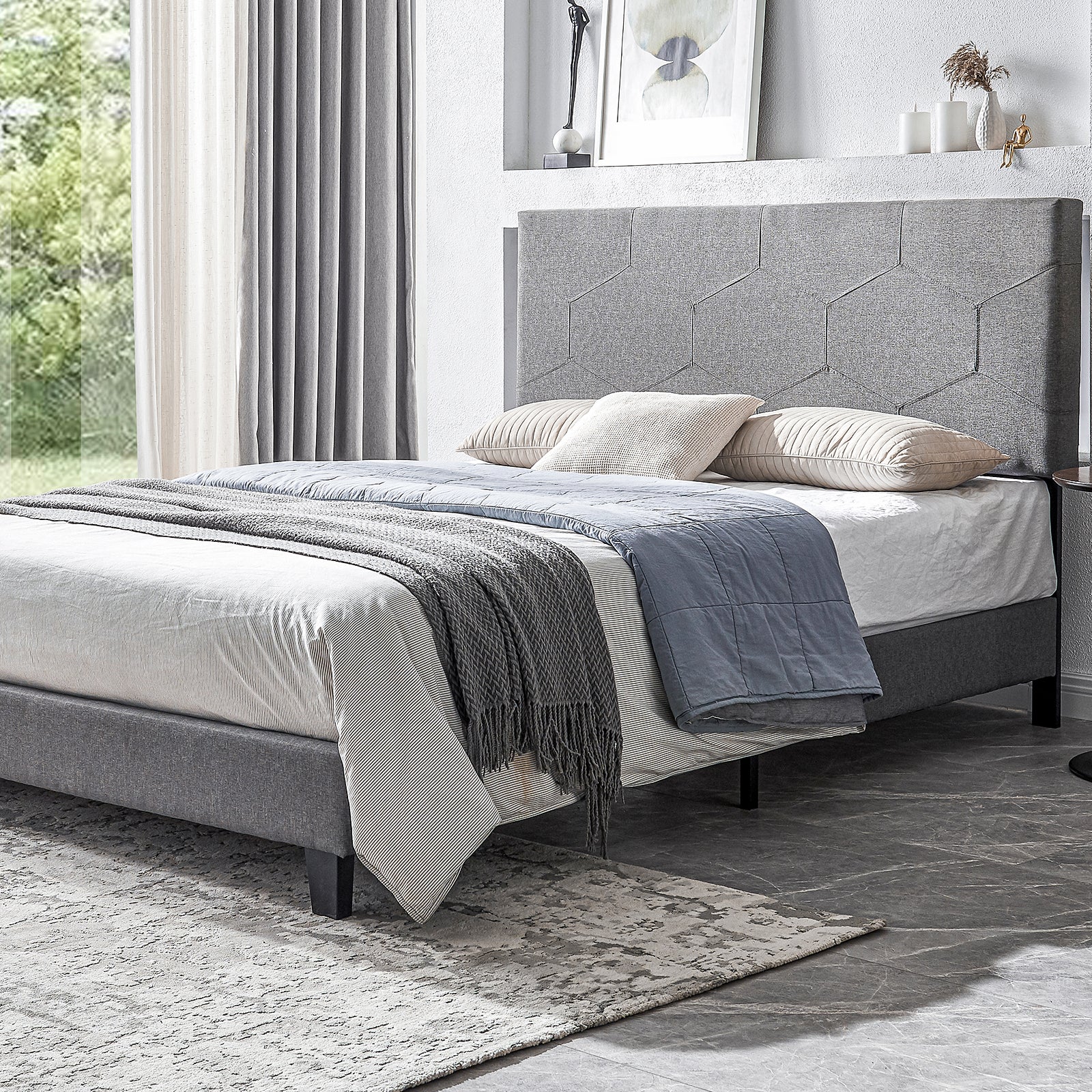 Letto Imbottito Facile RoyalRest Grigio