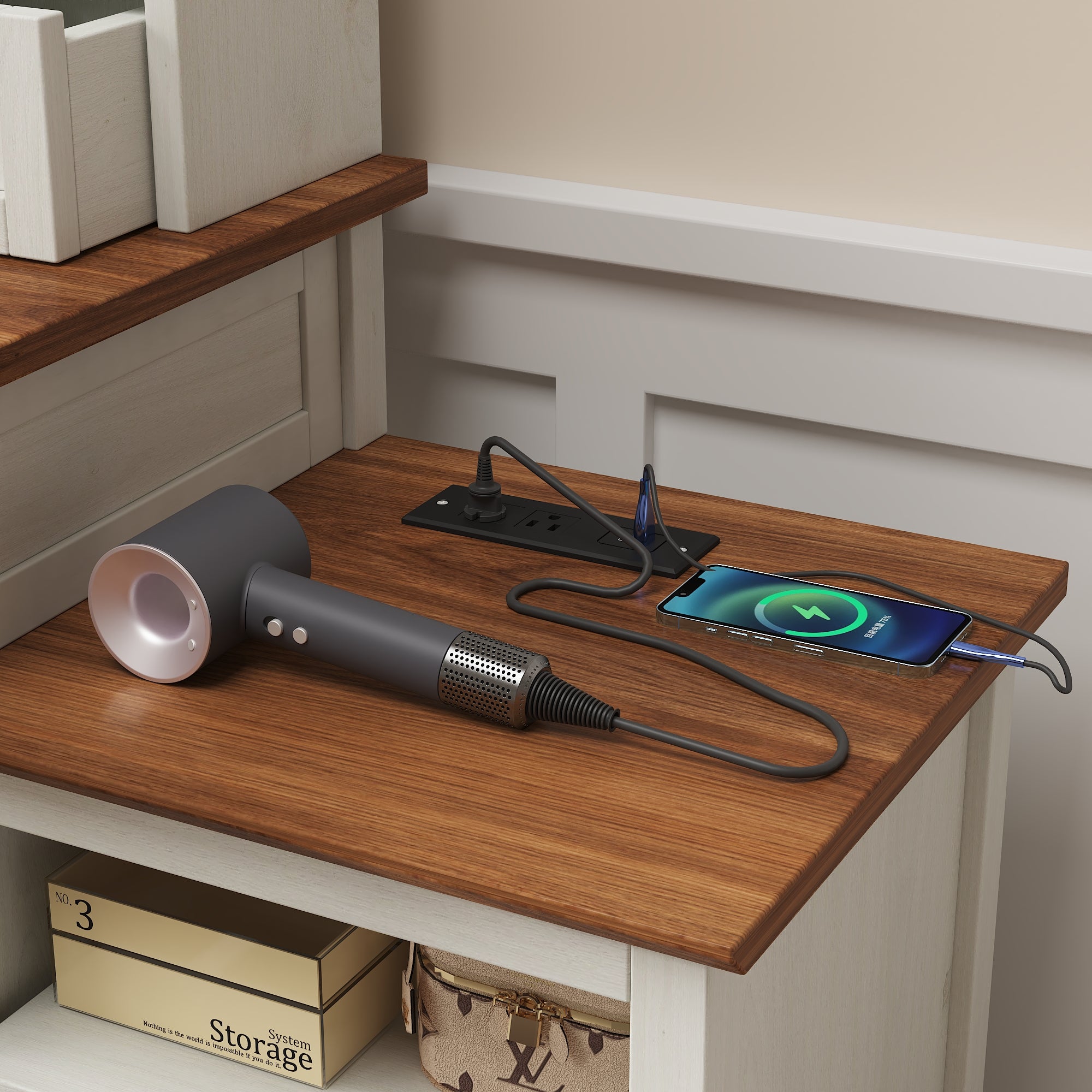 Toeletta con LED e Stazione Ricarica 118cm