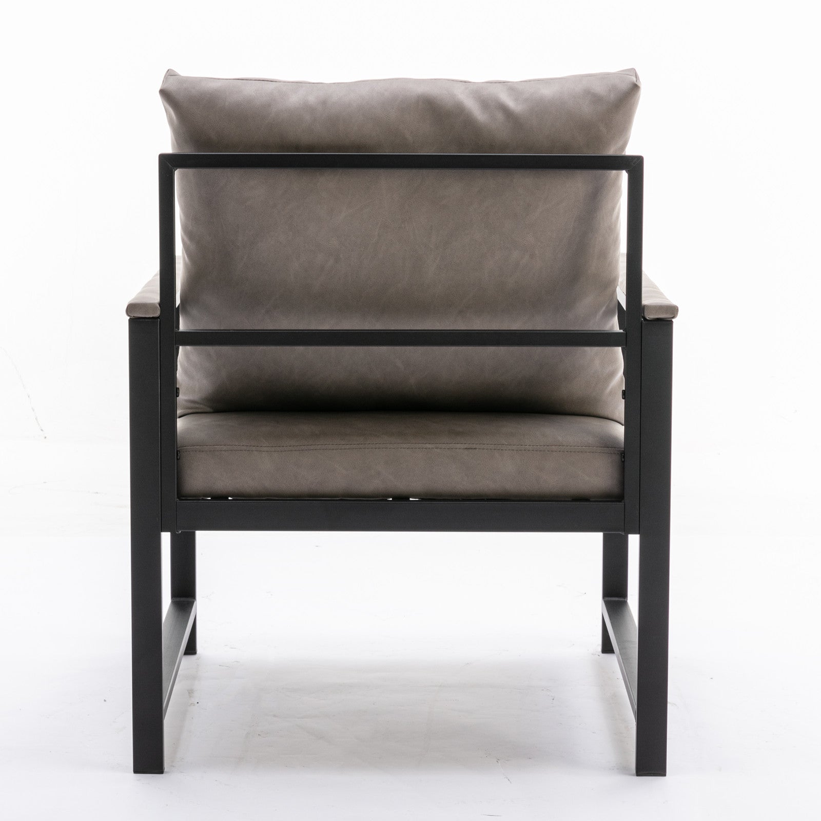 Poltrona Moderna Grigia Ecopelle