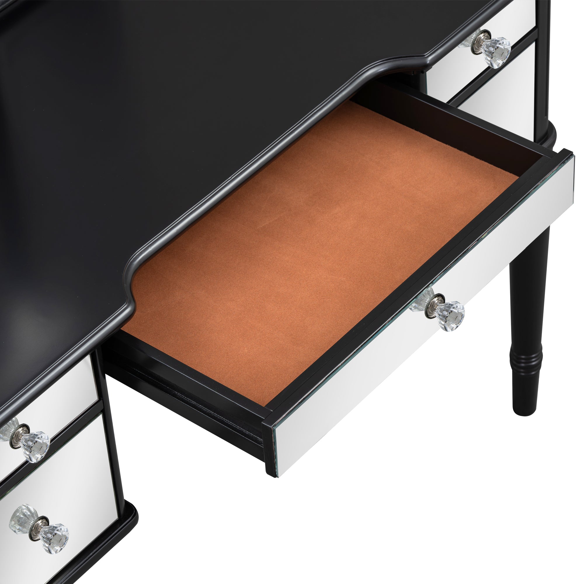 Set Toeletta Nera 109cm con Sgabello