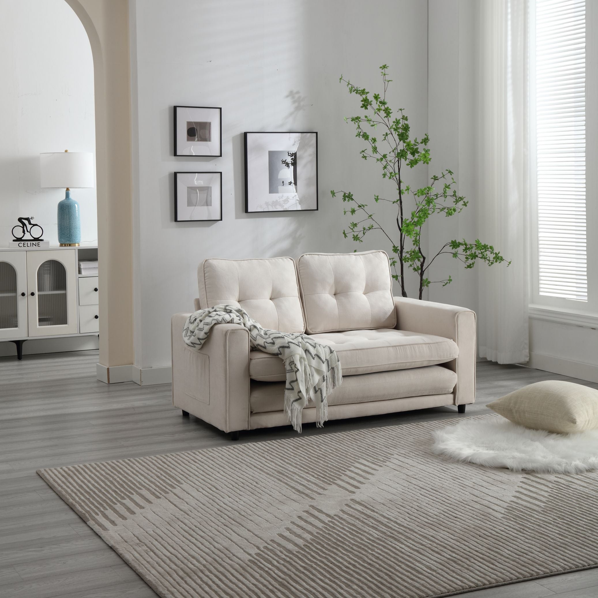 Divano Letto Futon Convertibile 3 Posizioni