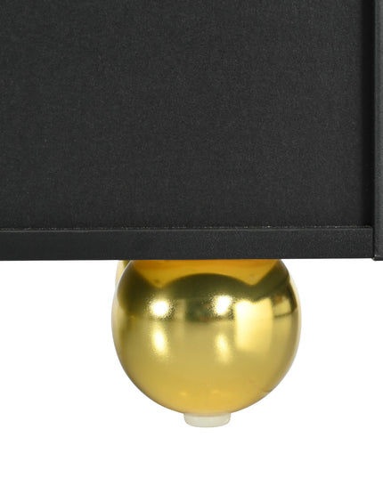 U-Can modern TV stand for TVs under 75 inches with a storage cabinet top marble pattern and circular stand
