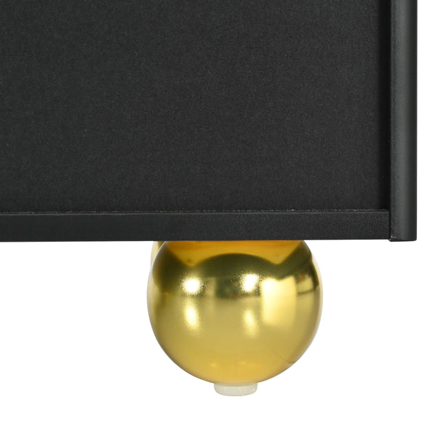 U-Can modern TV stand for TVs under 75 inches with a storage cabinet top marble pattern and circular stand