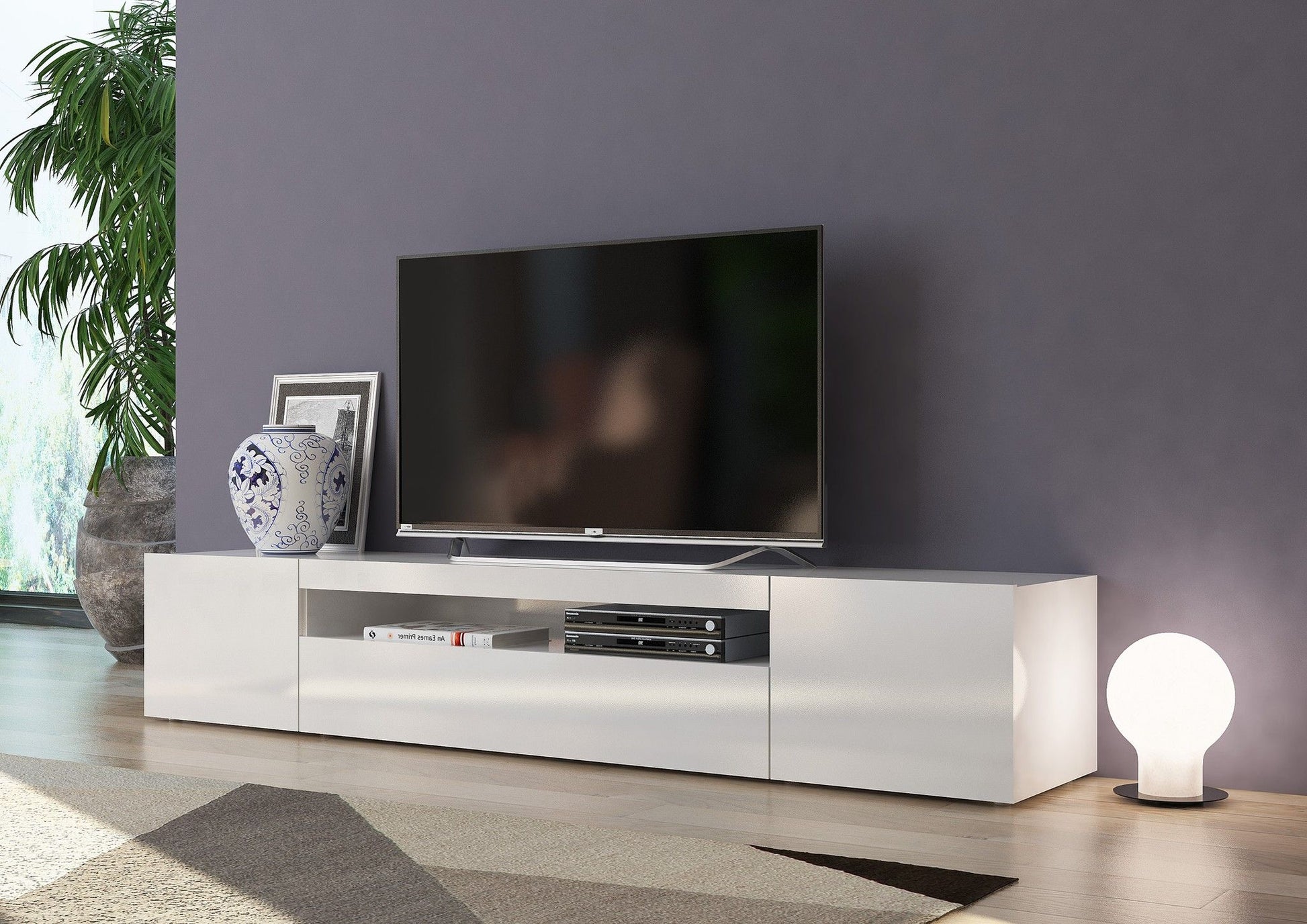 Porta tv DAIQUIRI 200 cm 2 ante battenti + 1 anta a ribalta.