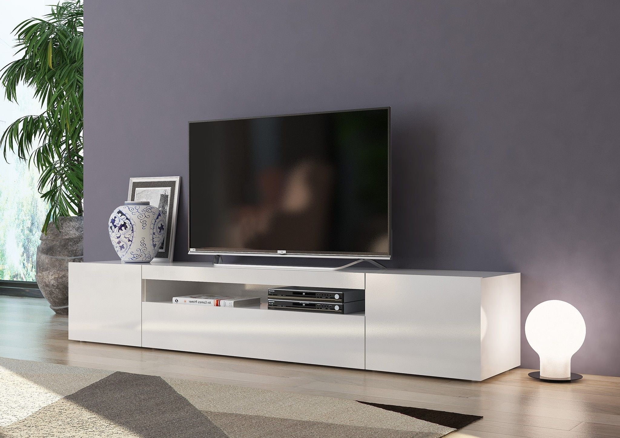 Porta tv DAIQUIRI 200 cm 2 ante battenti + 1 anta a ribalta.